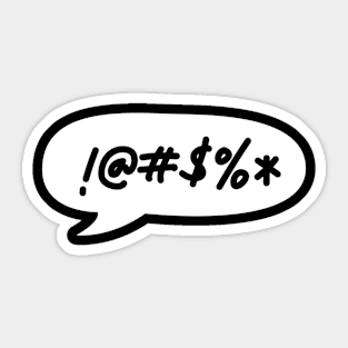 Swear Comics Speech Balloon Dialog Box Sticker